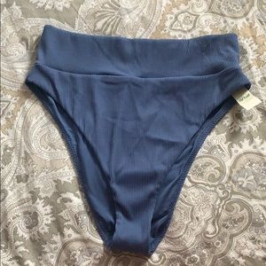 Aerie ribbed high cut cheeky bikini bottom